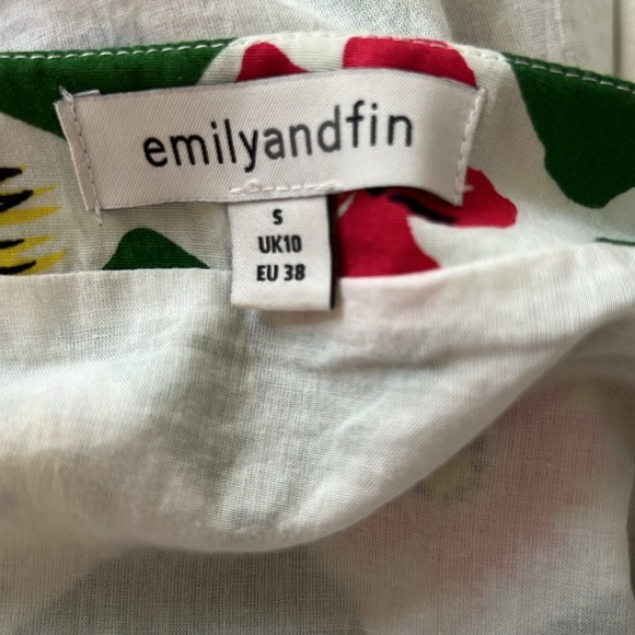 Small Emily and Fin Annie Dress in The Square Garden Print - Picture 6 of 7